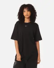 [Nike] Nike Women's Sportswear Essentials T-shirt Black/white - Size M M Black/White