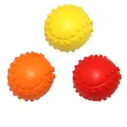 Rubber Dog Chewing Squeaky Ball Toys Fetch Play Toy for Puppy Small Medium Pe...
