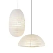 White Paper Lanterns 19+21inch 2PCS Large Rice Paper Lamp Shade Hanging Semic...