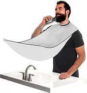 Spendeal Beard Bib Apron, Gift Trimming Catcher Bib for Shaving & Hair Clippings, Men's Waterproof Non-Stick Beard Cape Grooming Cloth, with 2 Suction Cups