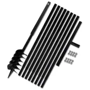 vidaXL Ground Drill with Handle 120 mm with Extension Tube 9 m Steel