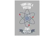 Grindstore Think Like A Proton Mini Poster (Grey) (One Size)