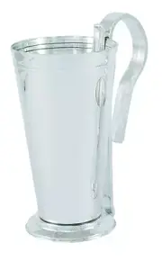 Wedding Pew Floral Arrangement Holder Vase Mint Julep Cup Silver Large 7.5" Tall