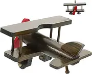 Kisangel Vintage Wooden Plane Model Helicopter Toy Boys and Girls Toys Decorative Plane for Home