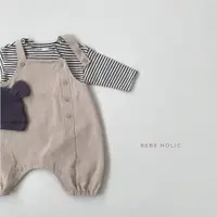 在飛比找ETMall東森購物網優惠-可愛韓國進口嬰幼兒連體衣背帶褲