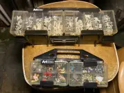 Large Hobby Lot Vintage Pewter and Metal Mini Figurines & 2 ArtBin Cases