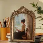 Picture Frame Ornate Elegant Vintage Photo Frame for Office Shelf Bedroom