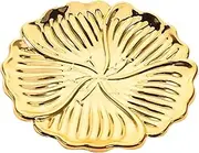 COMNESTBI Iron Fruit Cake Tray Dual Purpose Jewelry Storage Bathroom Decor Round Decorative Plate for Necklaces Bracelets Aromatherapy Display