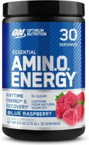 Optimum Nutrition Amino Energy Blue Raspberry 30 Servings | Pre-Workout + BCAA +