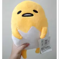 在飛比找蝦皮購物優惠-蛋黃哥  gudetama 暖手枕 8吋 全新 大娃娃