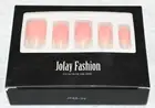 Ombre Pink & White Almond Shape Medium Length Press On Nails New In Box
