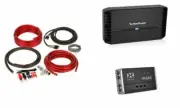 Rockford Fosgate P500X2 2-Channel Amplifier w/ Line-Output-Converter & Amp Kit