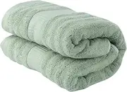 Cabilock Bamboo Fiber Large Wave Pattern Bath Towels Water Absorbent Quick Dry Soft Cotton Blend for Bathroom Beach Spa Travel Green