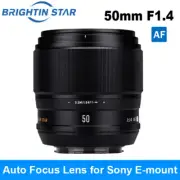 Brightin Star 50mm F1.4 APS-C Auto Focus Lens for Sony E-mount Mirrorless Camera