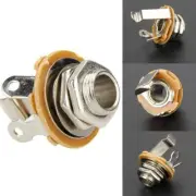 10/50Pcs 1/4" 6.35mm Mono Input Jack Socket Electric Audio Bass Gift New4 H3F8