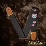 日本製造 LIVE LINE EMBROIDERY 系列 LSS38B-2 吉他 背帶【又昇樂器 . 音響】