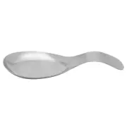 Home Basics Stainless Steel Spoon Rest, Kitchen Spoon Utensil Holder, Silver, 7.
