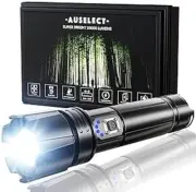 AUSELECT LED Torch Rechargeable Handheld Flashlight - 20000 High Lumens Adjus...