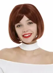 WIG ME UP Wig Women's Wig Bob Short Smooth Red Brown Rust Brown Fringe 2212-13