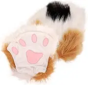 [Garneck] Mittens - Plush Claw Gloves for Halloween Cosplay - for Costume Accessories for Adults
