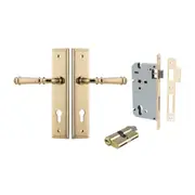 Iver Verona Door Lever on Stepped Backplate Entrance Kit Key/Key