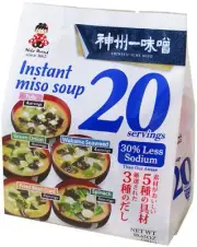 Miko Brand Miso Soup 20 Piece Value Pack Pack-30% Less Sodium 10.65 Ounce