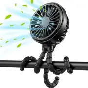 Mini Stroller Fan Clip-on for Baby,3 Speed Small Portable Fan Rechargeable