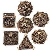 DND Metal Dice Set UBEUCK 7PCS Gear Metal DND Dice Set for Dungeons & Dragons...