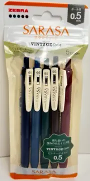 Zebra Sarasa Clip 0.5mm Vintage Color JJ15-5C-VI-N - Sealed
