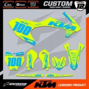 KTM 50 65 MOTOCROSS GRAPHICS CUSTOM MX GRAPHICS SX50 SX65 BLOK YEL/BLU-O