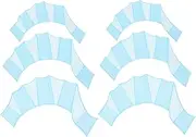 uxcell Silicone Swimming Gloves, 3 Pair Webbed Swim Gloves Finger Frog Type Water Resistance Gear Paddle Fins for Aquatic Training, Blue, S/M/L