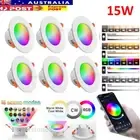 1/2/4/8pcs 15W Smart RGB CCT Bluetooth LED Downlight Dimmable For Google Home