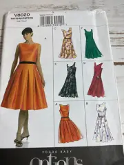 Vogue Pattern V8020 Dress And Belt Size 6-8-10 Uncut