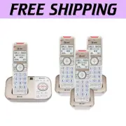 Premium Cordless Phones with Answering Machine & Bluetooth - 4 Handsets Included