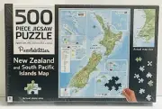 Puzzlebilities 500 Piece Jigsaw New Zealand And South Pacific Islands Map New