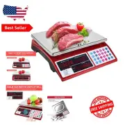 Durable Dual LED Food Scale - Accurate Weighing for Deli, Restaurant & Market