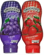 Smucker's Squeeze Grape Jelly & Strawberry Fruit Spread 20 oz bottles