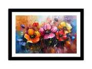Colorful Floral art For Living Room