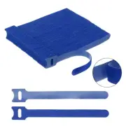 100Pcs Reusable 6 Inches Hook and Loop Cable Ties for Office, Home(Blue)