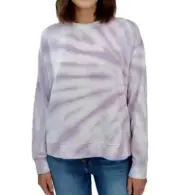 New Splendid Ladies’ Tie Dye Pullover Sweatshirt Medium M Evening Hush Purple