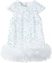 [Miipat] Toddler Girls Sequin Dress Sparkly Gown Party Dresses Little Kids A-Line Velvet Dress