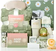 Self Care Gifts for Women Get Well Soon Gifts Basket, Birthday Gifts for Women Care Package Relaxing Spa Gifts Thinking of You Gifts w/Blanket, Unique Gifts for Mom Her Friend Sister Wife