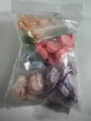 New Flower Rose Embellishments Flat Back Craft Scrap 60 Pcs Pastel 18x18 cm Pink