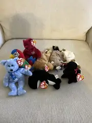 beanie babies rare Lot Of 8 W/tag Errors Original Babies