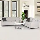 Milano 3-2 Seater Sofa Set Polyester Fabric Multilayer Two Pillows Attached Indi