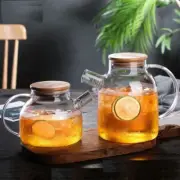 Glass Teapot Heat Resistant Large Clear Tea Pot Transparent Kettle Home Kitchen