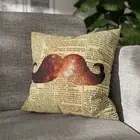 CUSHION COVER PILLOW CASE|HIPSTER COLOURFUL MOUSTACHE #3