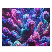 Puzzle (120, 252, 500-Piece) Psychedelic Op-Art Great Colors Festival Trippy