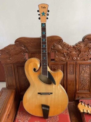 Tala Solid Spruce/Solid Flamed Maple Mandolin Style Archtop Jazz Guitar