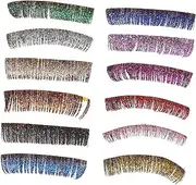 WRITWAA Vivid Glitter Lash Extensions 6 Pairs False Lashes Colorful for Women Random
